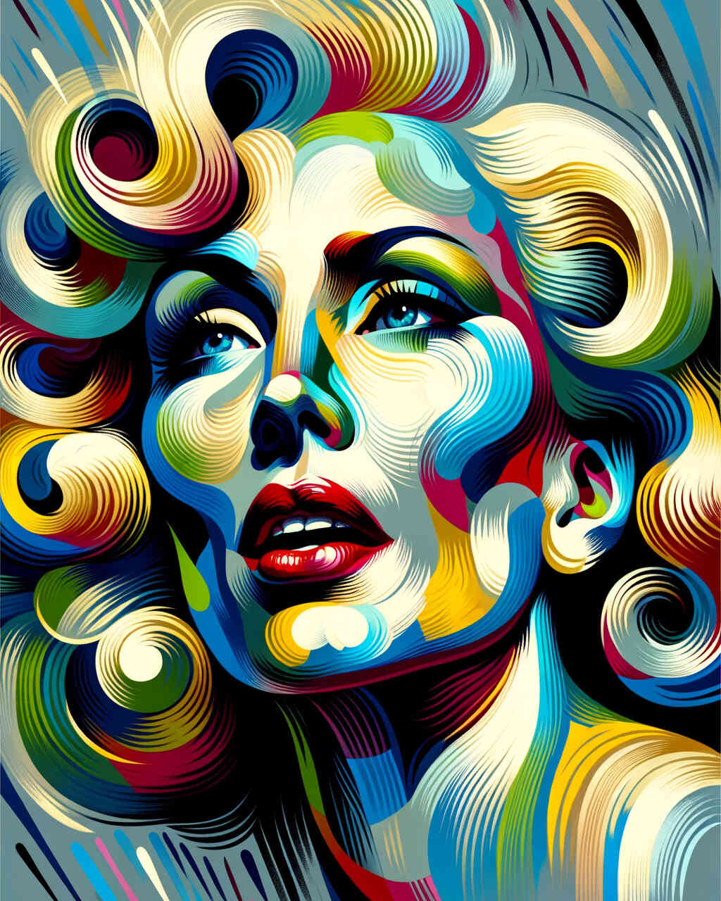 Farbiges Portrait von Marilyn Monroe
