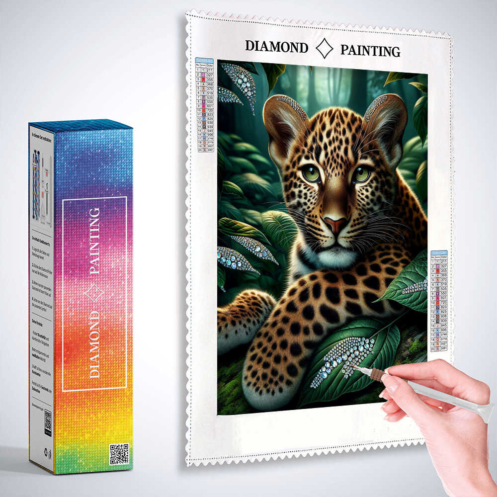 Diamond Painting - Leopard entspannt