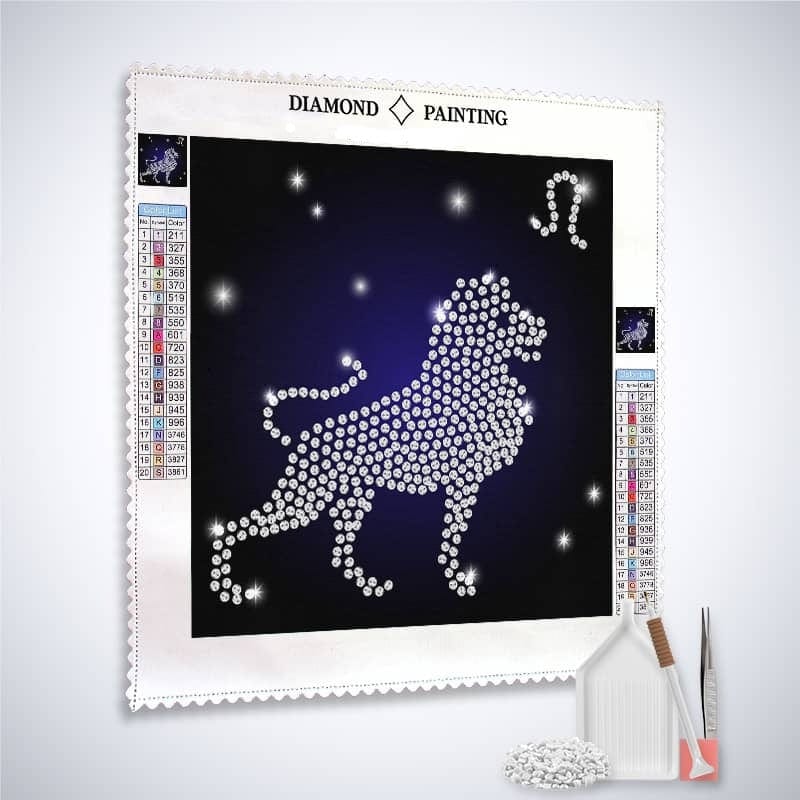 Diamond Painting Sternzeichen Wassermann 40x40cm - Entspannendes Kreativset Mit Glitzersteinen