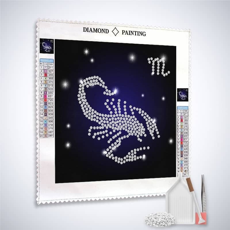 Diamond Painting - Sternzeichen Skorpion - gedruckt in Ultra-HD - Quadratisch, sternzeichen