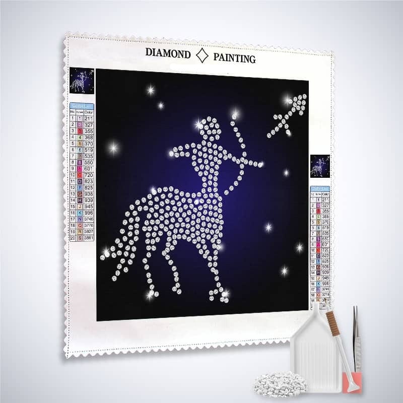 Diamond Painting - Sternzeichen Schütze - gedruckt in Ultra-HD - Quadratisch, sternzeichen
