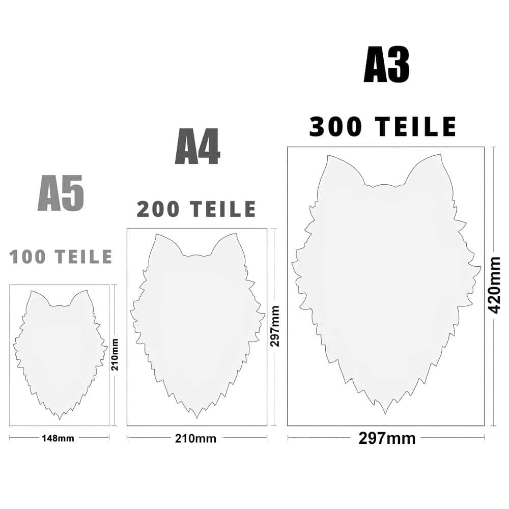 Holzpuzzle - Elefant, Gleichschritt - gedruckt in Ultra-HD - holzpuzzle