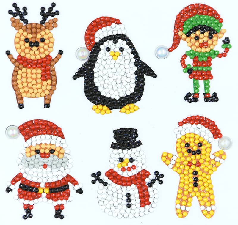 Diamond Painting Sticker - Weihnachtsfiguren - gedruckt in Ultra-HD - sticker, zubehör