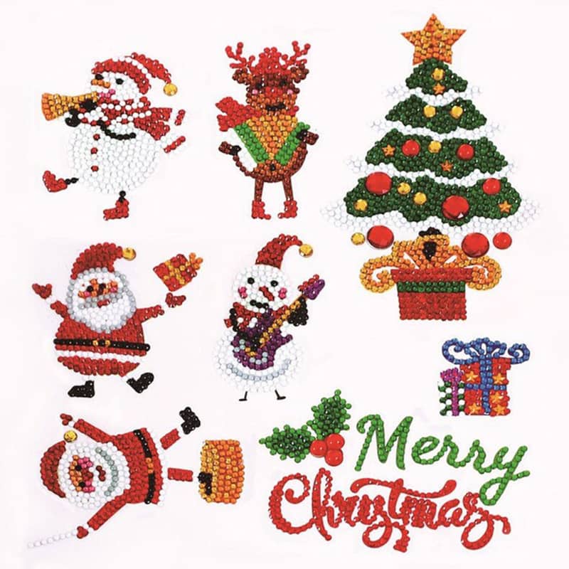 Diamond Painting Sticker - Merry Christmas - gedruckt in Ultra-HD - sticker, zubehör