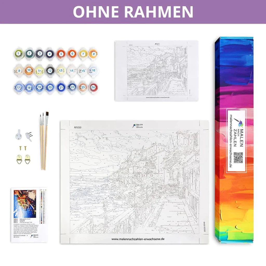 Malen nach Zahlen - Regenbogen Blume