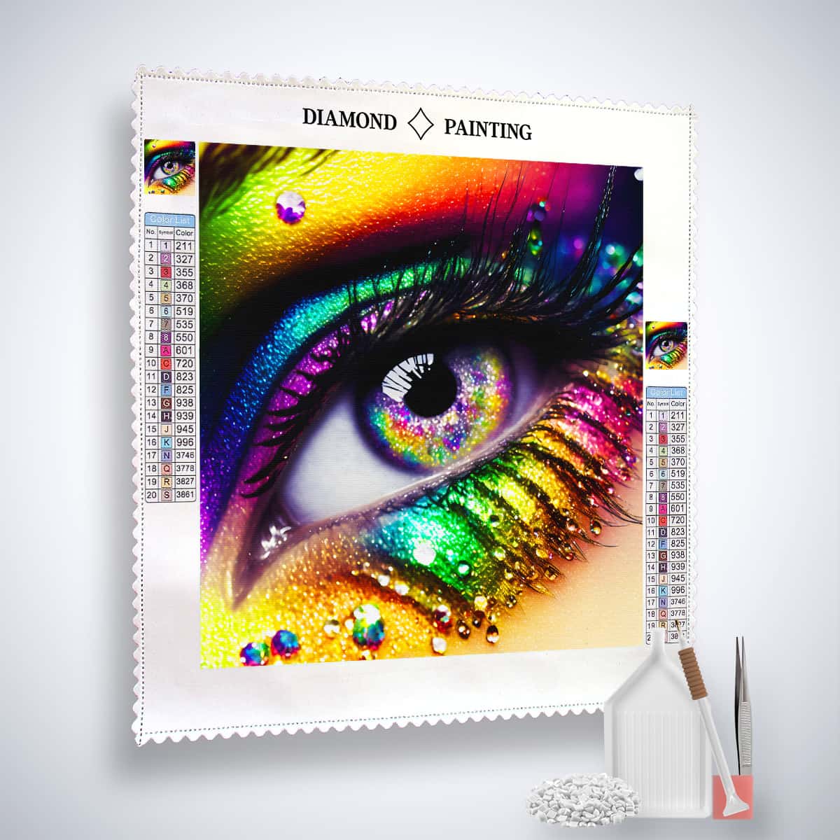 AB Diamond Painting - Bunter Blick - gedruckt in Ultra-HD - AB Diamond, Abstrakt, Auge, Menschen, Neu eingetroffen, Quadratisch, startbestseller
