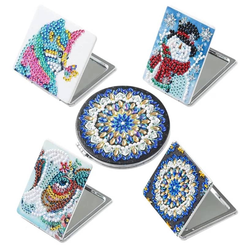 Taschenspiegel, Mosaik Eckig