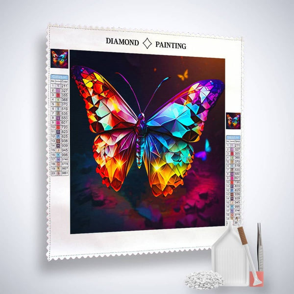 Diamond Painting - Diamant Schmetterling - gedruckt in Ultra-HD - Panter, Quadratisch, Tiere, trendbilder
