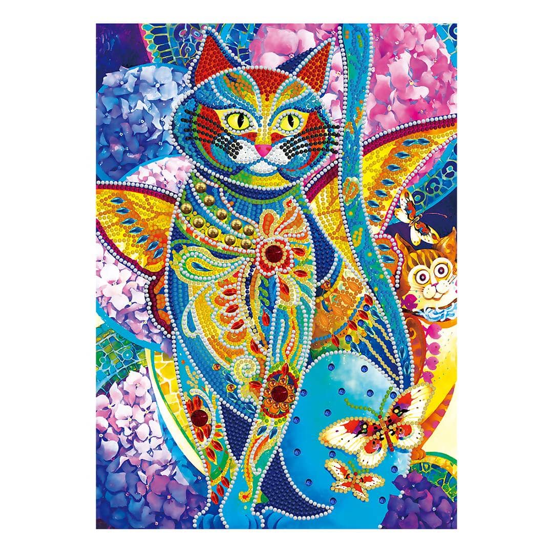 Diamond Painting Nachtleuchtend - Katzenfee - gedruckt in Ultra-HD - Katze, Nachtleuchtend, Tiere, Vertikal