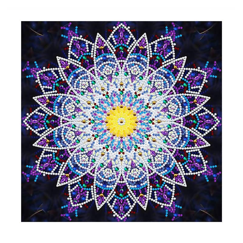 Diamond Painting Nachtleuchtend - Feines Mandala - gedruckt in Ultra-HD - Mandala, Nachtleuchtend, quadratisch