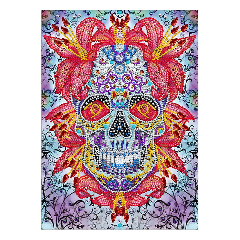 Diamond Painting Nachtleuchtend - Los Muertos Mandala - gedruckt in Ultra-HD - Abstrakt, Nachtleuchtend, Vertikal