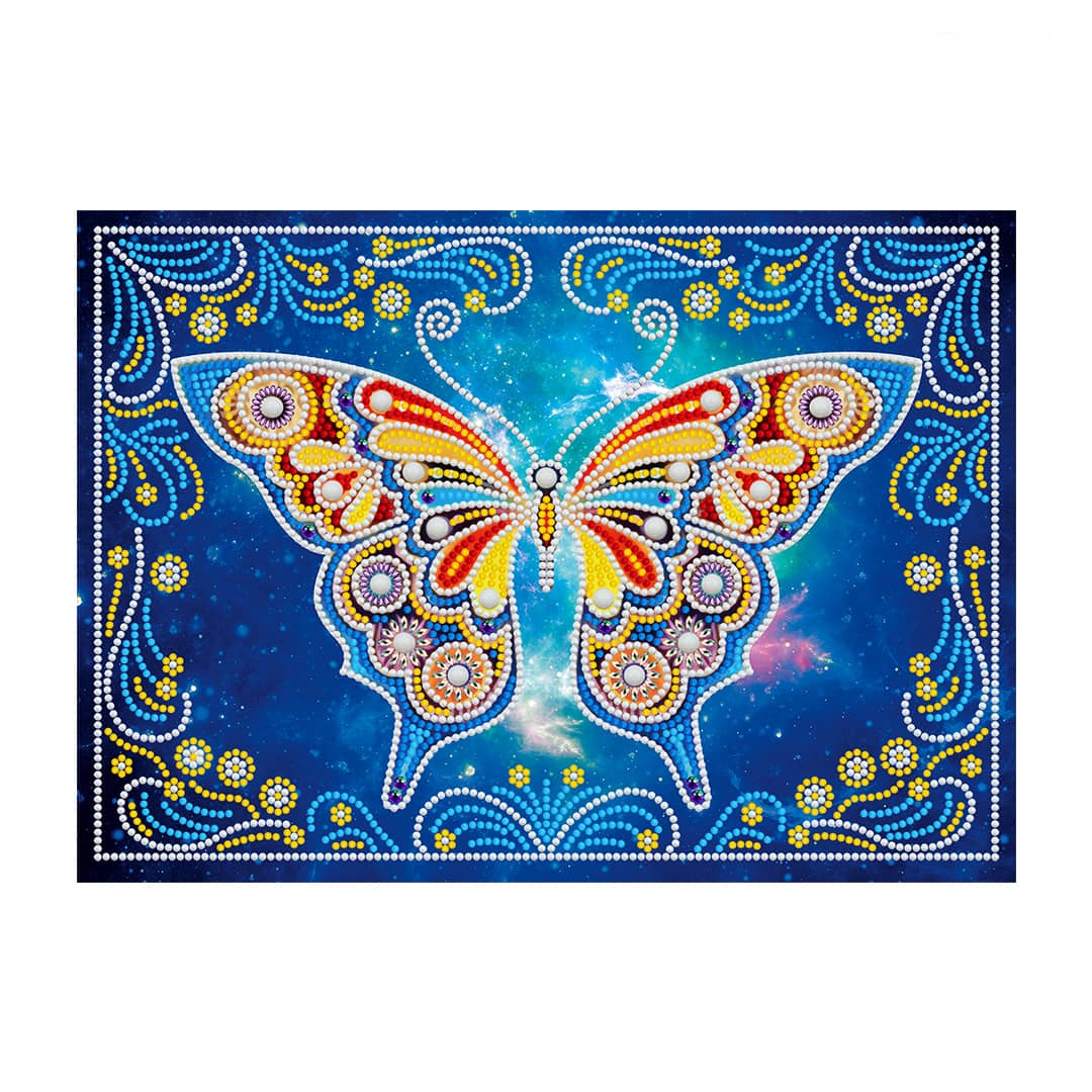 Diamond Painting Nachtleuchtend - Schmetterlingsbild - gedruckt in Ultra-HD - horizontal, Nachtleuchtend, Schmetterling, Tiere