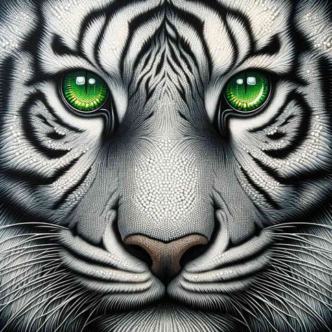 Diamond Painting - Tiger mit grünen Augen