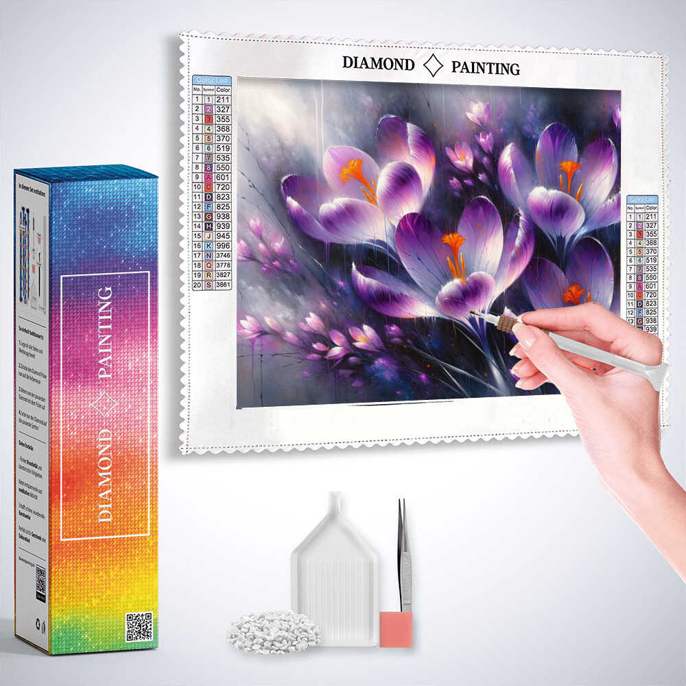 Diamond Painting - Lila Krokus