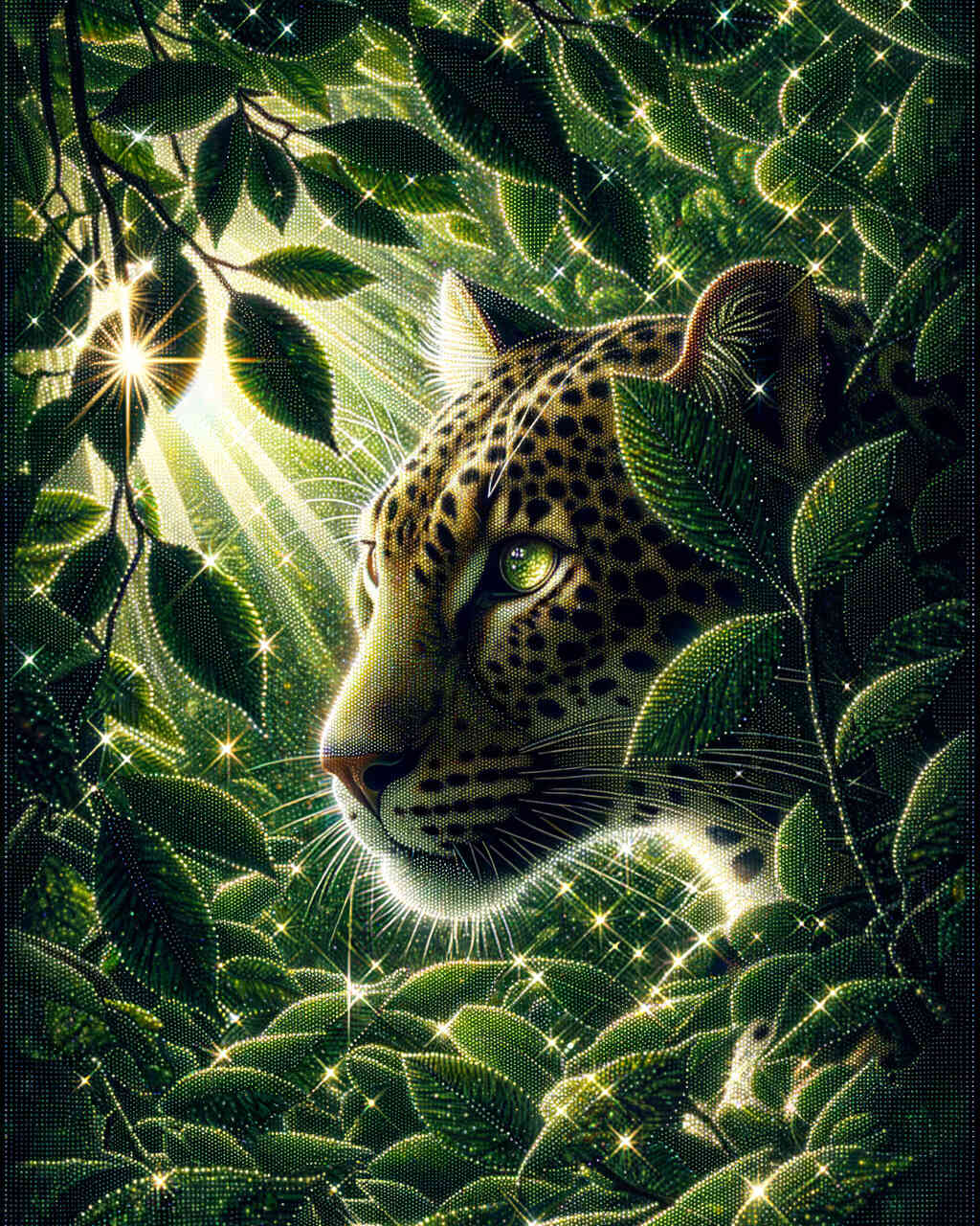 Diamond Painting - Leopard getarnt