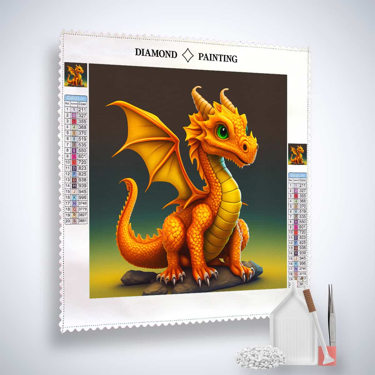 Diamond Painting - Drachenwächter - gedruckt in Ultra-HD - Drachen, Fantasy, Neu eingetroffen, Quadratisch