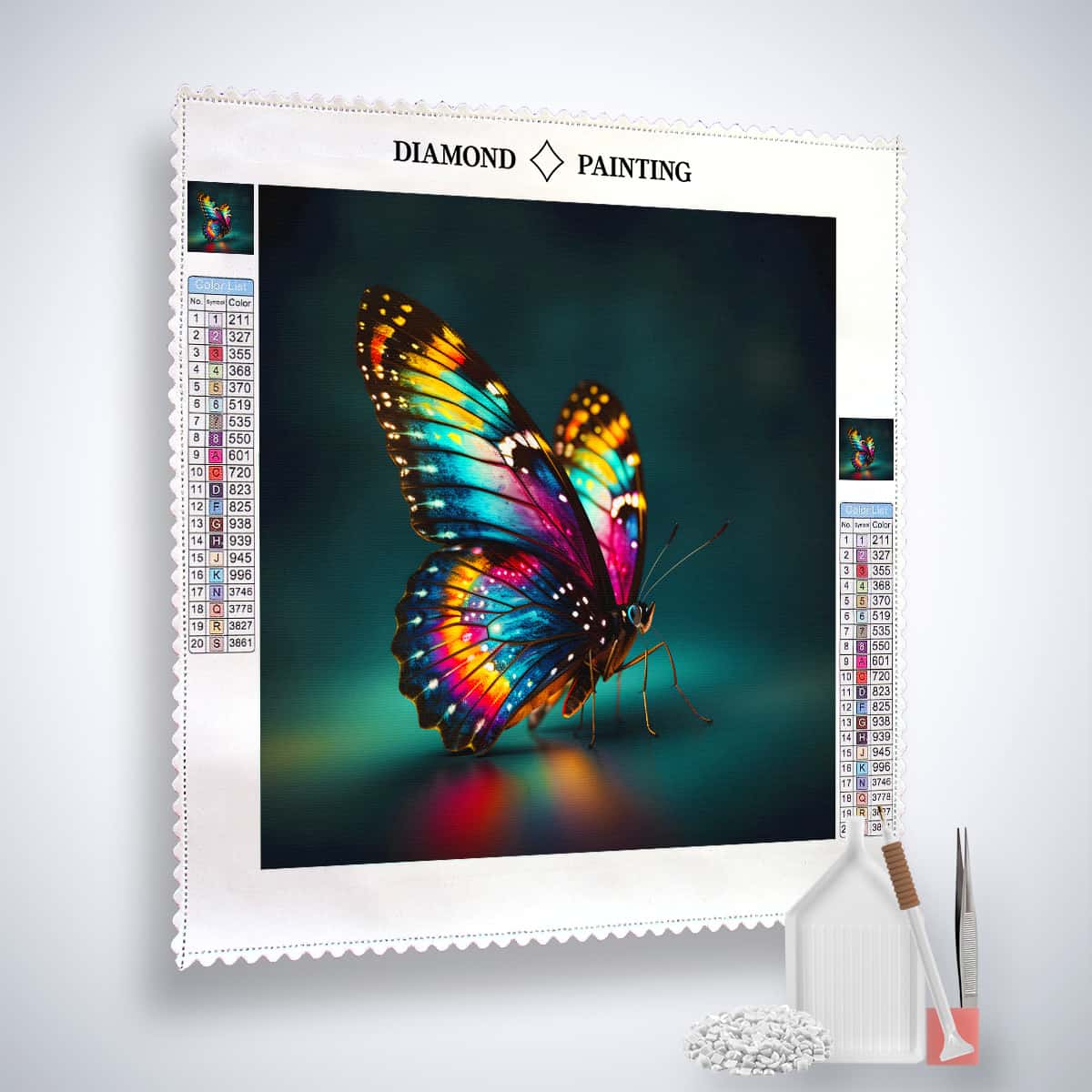AB Diamond Painting - Schmetterling sitzend - gedruckt in Ultra-HD - AB Diamond, Neu eingetroffen, Quadratisch, Schmetterling, Tiere