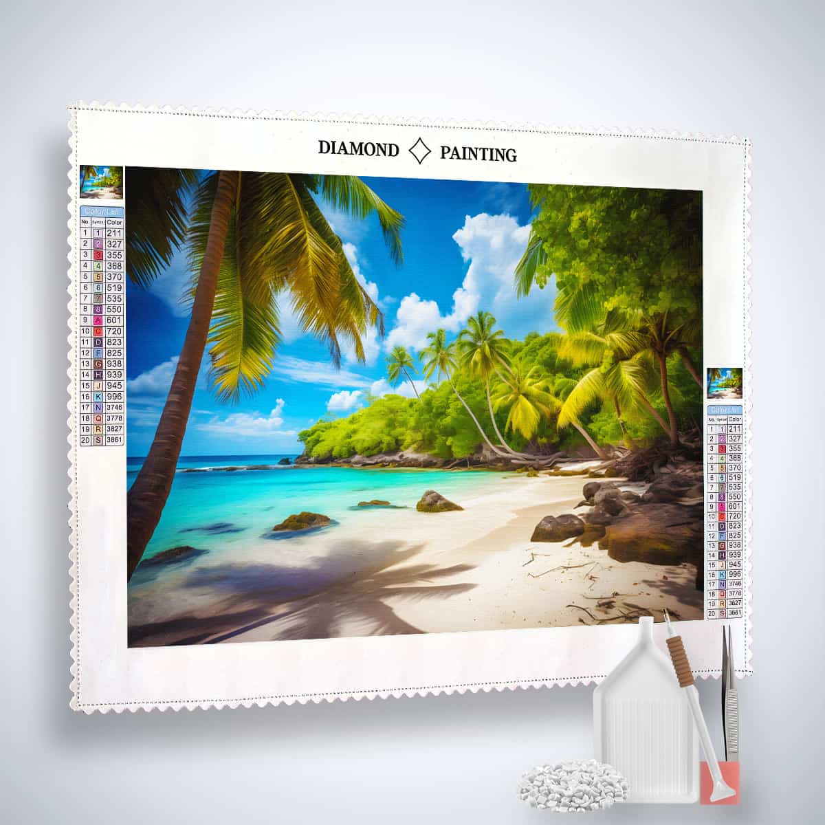 Diamond Painting - Beach - gedruckt in Ultra-HD - Horizontal, Landschaft, Neu eingetroffen, Strand