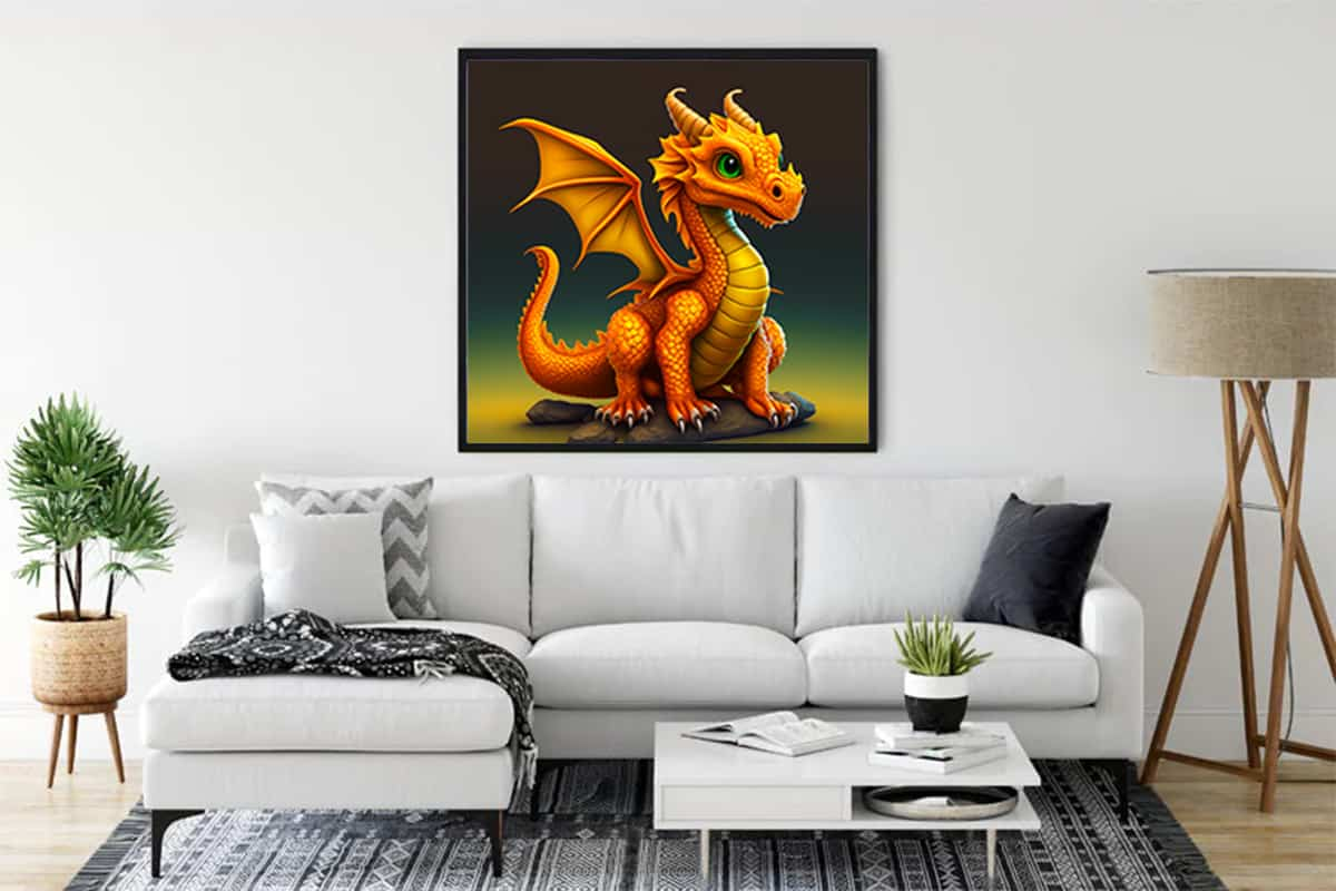 Diamond Painting - Drachenwächter - gedruckt in Ultra-HD - Drachen, Fantasy, Neu eingetroffen, Quadratisch