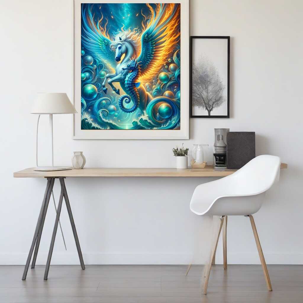 Diamond Painting - Pegasus und Seepferd