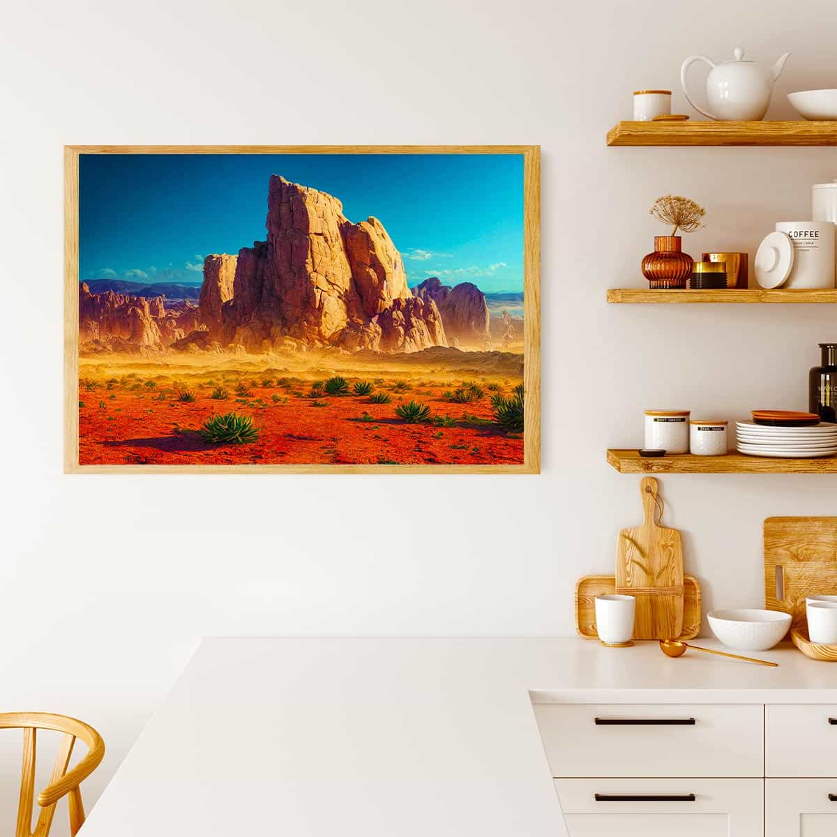 Diamond Painting - Berg der Wüste - gedruckt in Ultra-HD - Berge, Horizontal, Landschaft, Wüste