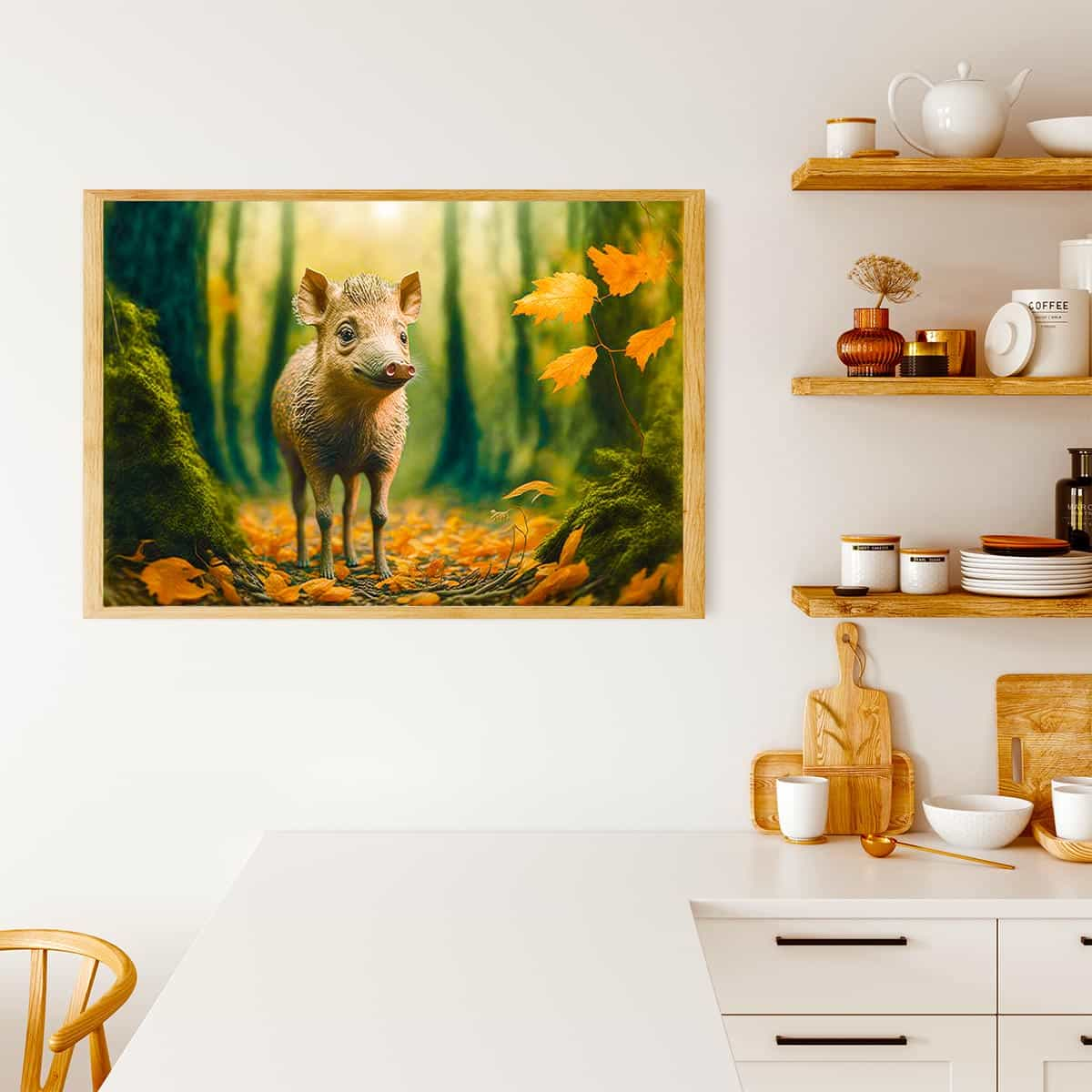 Diamond Painting - Wildschweinchen - gedruckt in Ultra-HD - Horizontal, Schwein, Tiere