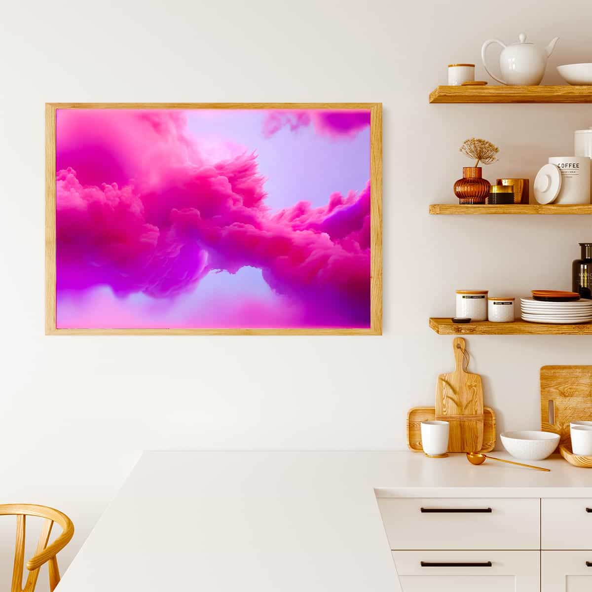 Diamond Painting - Farbwolke, Pink - gedruckt in Ultra-HD - Abstrakt, Horizontal