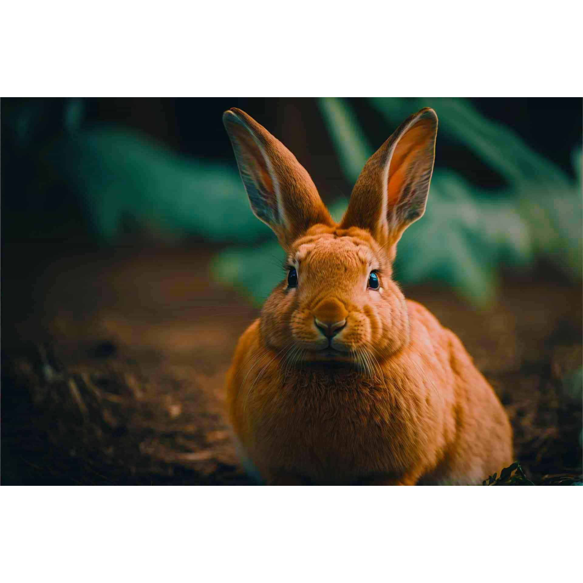 Diamond Painting - Kaninchen im Wald - gedruckt in Ultra-HD - Hase, Horizontal, Tiere