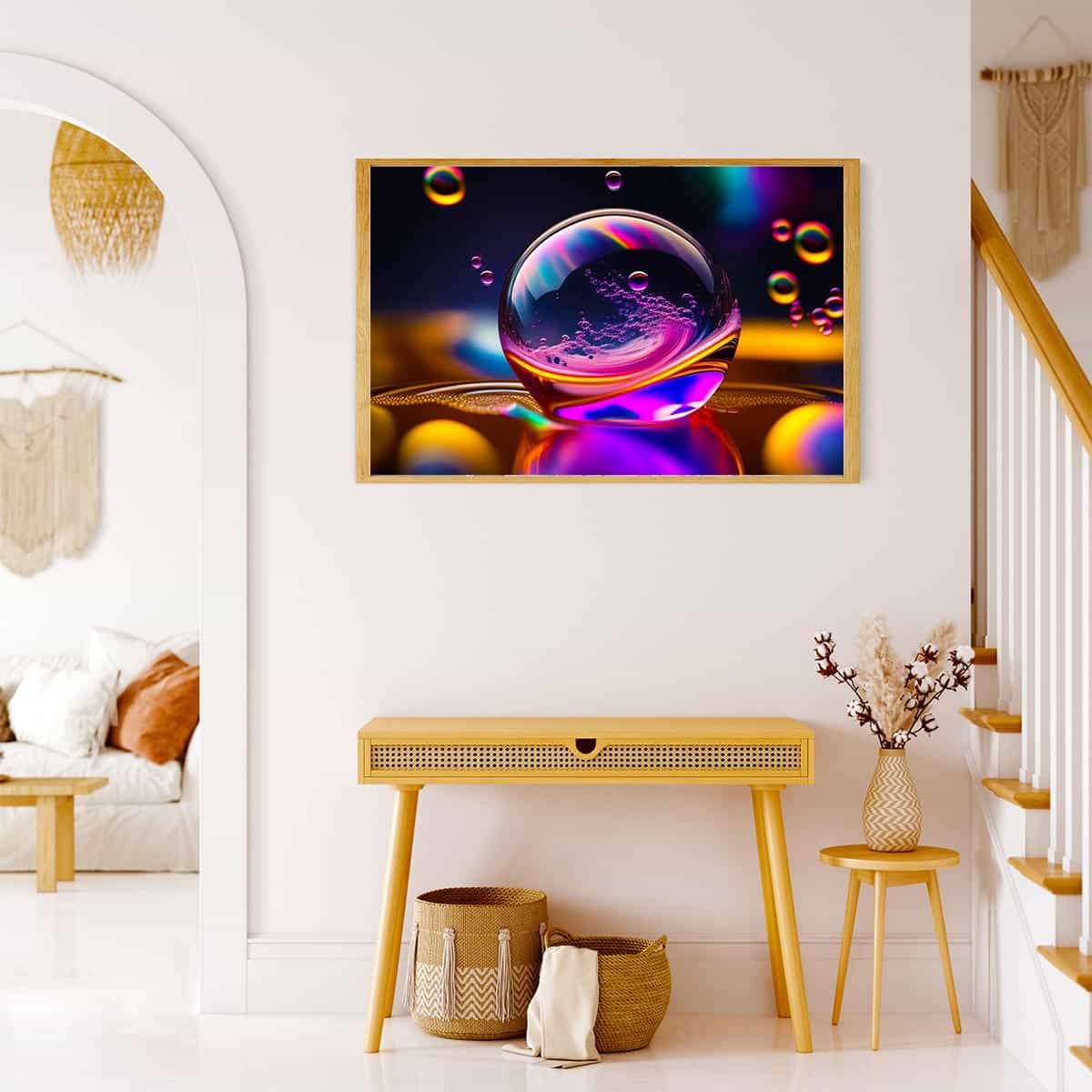 Diamond Painting - Wassertropfenkugel - gedruckt in Ultra-HD - Abstrakt, Horizontal