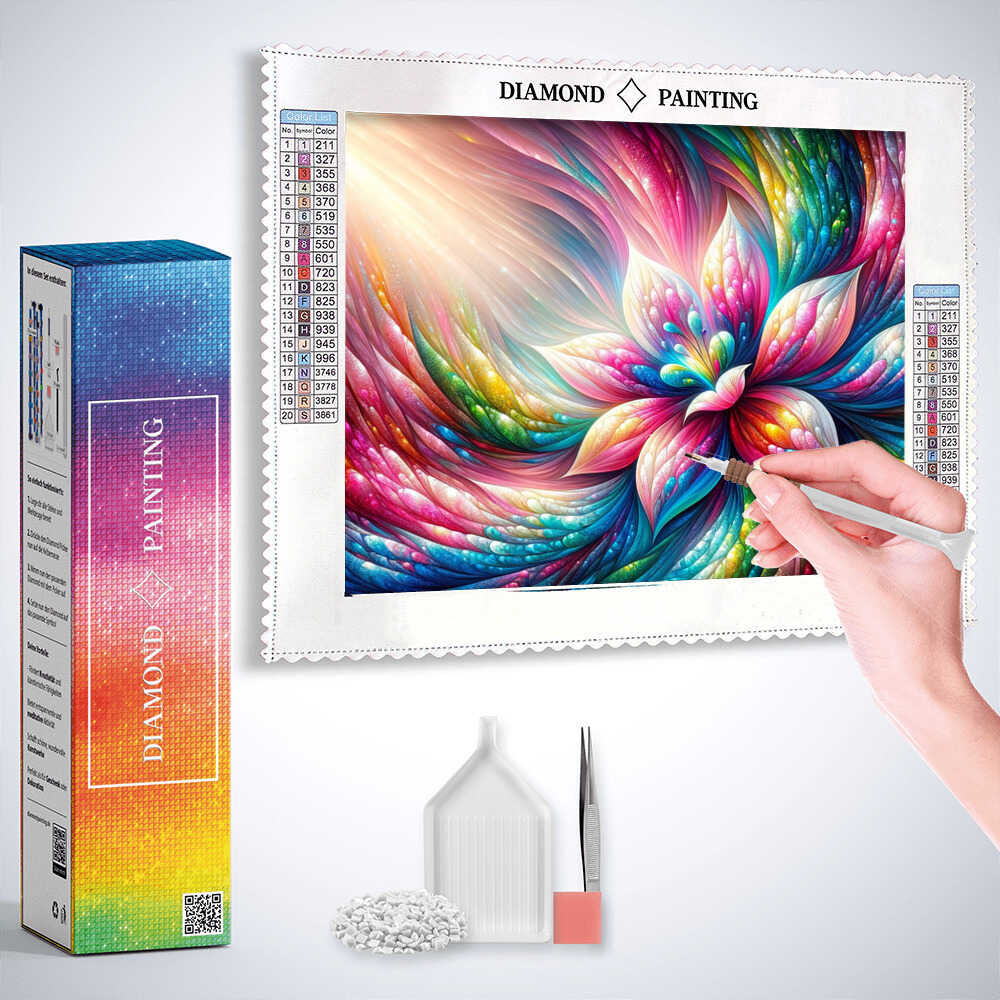 Diamond Painting - Regenbogenblume