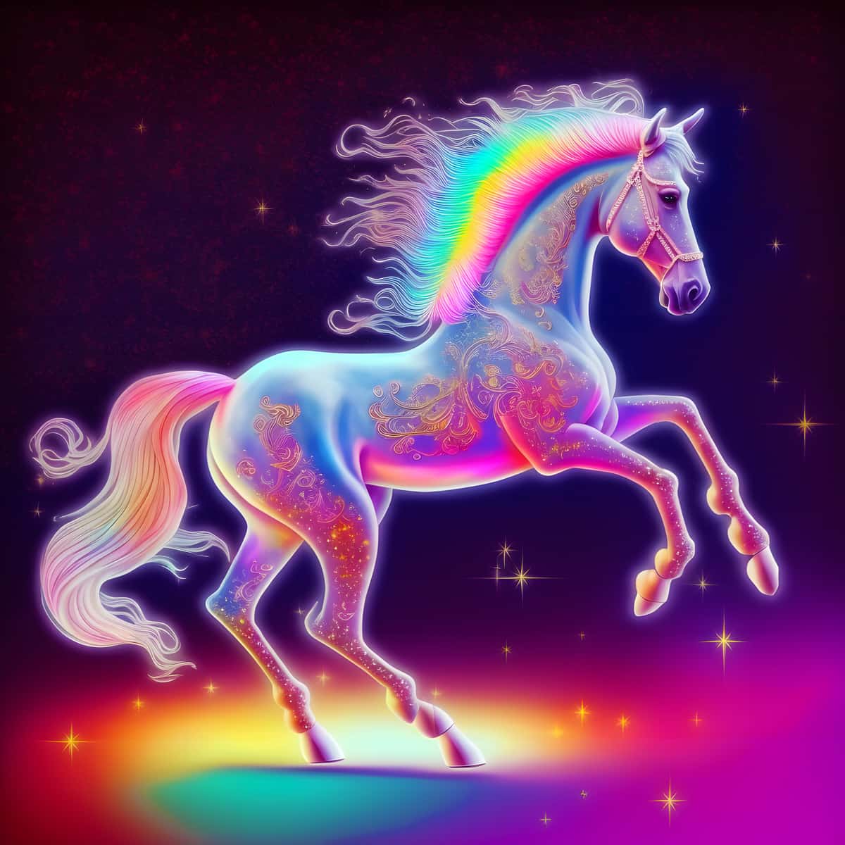 Malen nach Zahlen - Einhornliebe Bunt - hochwertige Leinwand - 170523, Einhorn, Fantasy, Neu eingetroffen, Quadratisch