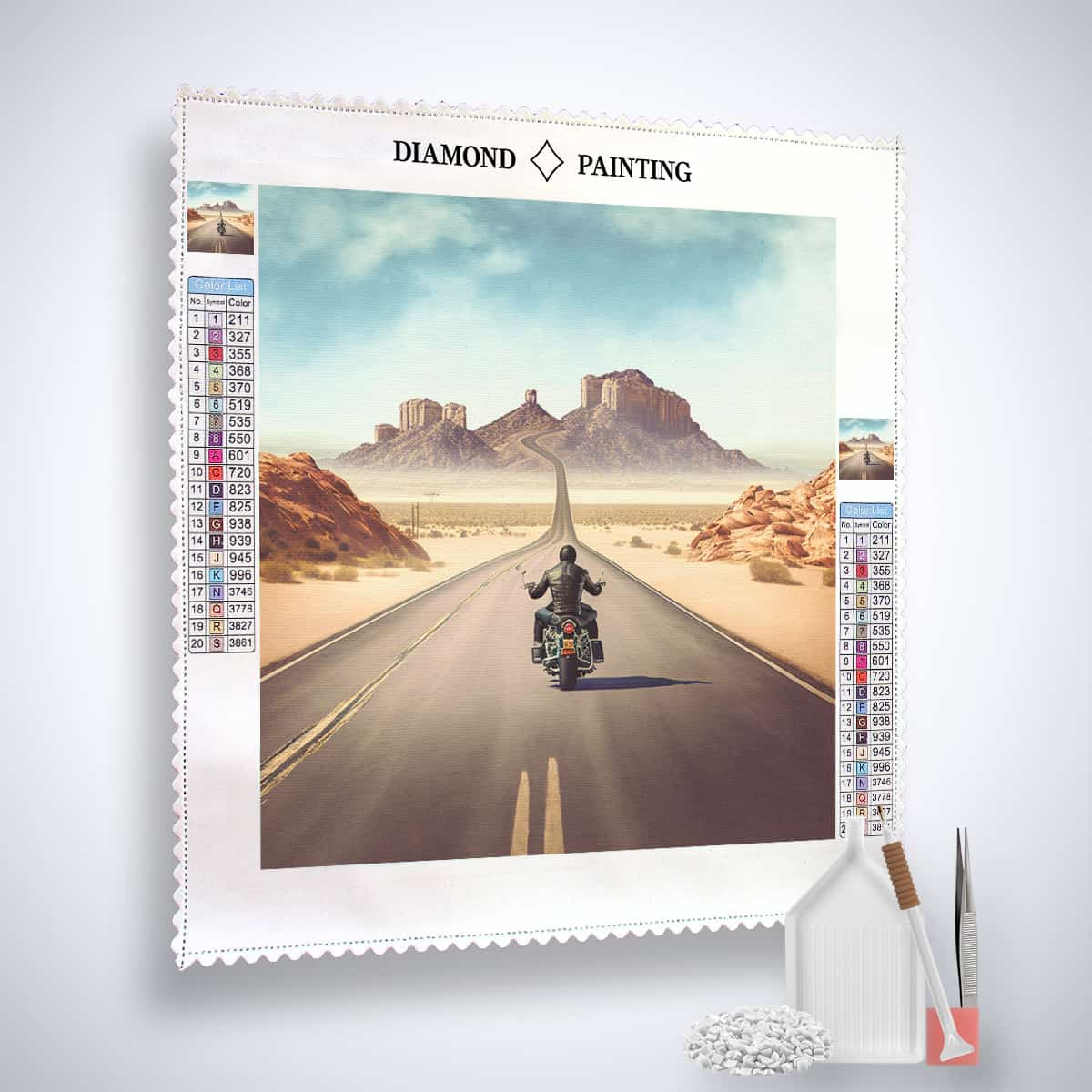 Diamond Painting - Vintage-Charme - gedruckt in Ultra-HD - Motorrad, Motorräder, Neu eingetroffen, Quadratisch