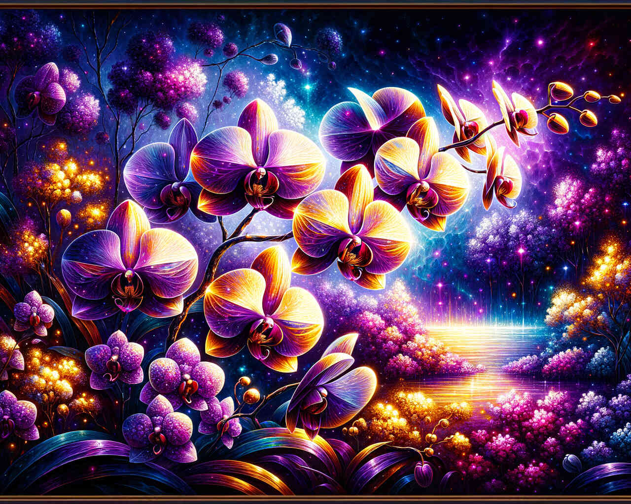 Diamond Painting - Orchideen Farbmix