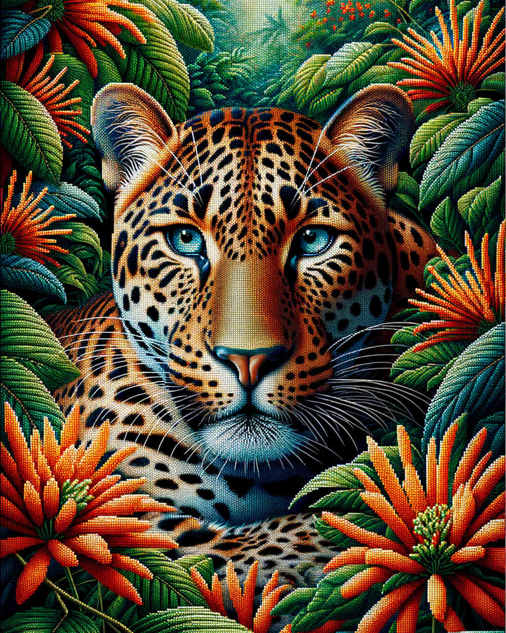 Diamond Painting - Leopard bedeckt sich
