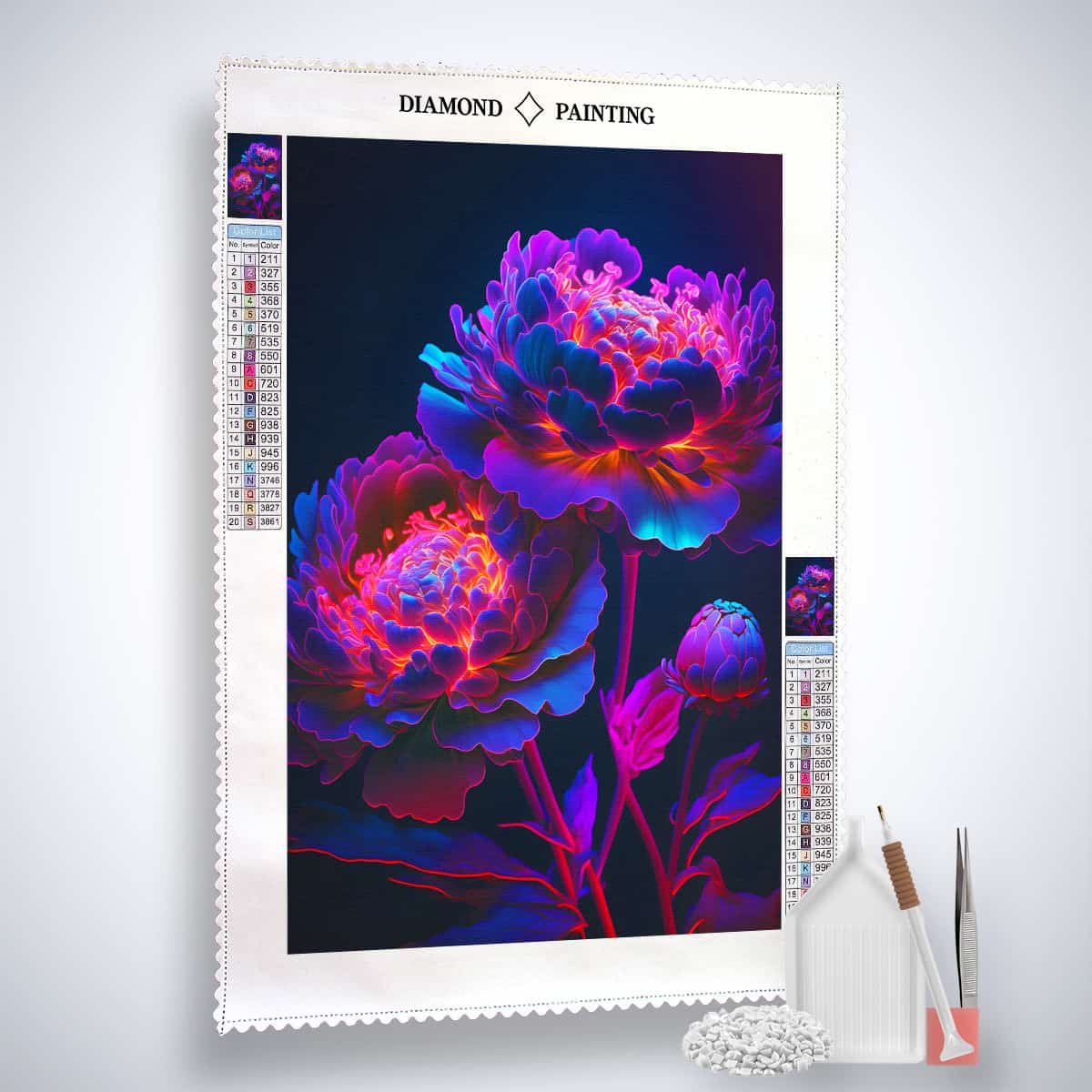 AB Diamond Painting - Blumen strahlend - gedruckt in Ultra-HD - AB Diamond, Blumen, Neu eingetroffen, Vertikal