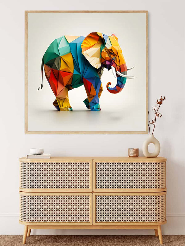 Malen nach Zahlen - Elefant Paperart - hochwertige Leinwand - 170523, Elefant, Neu eingetroffen, Quadratisch, Tiere