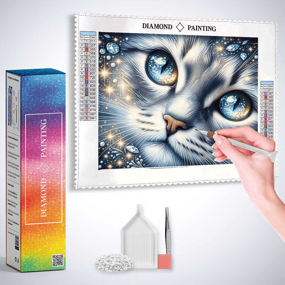 Diamond Painting - Magischer Katzen Blick