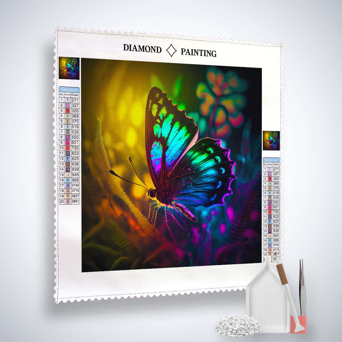 Diamond Painting - Schmetterling bei Nacht - gedruckt in Ultra-HD - Neu eingetroffen, Quadratisch, Schmetterling, Tiere