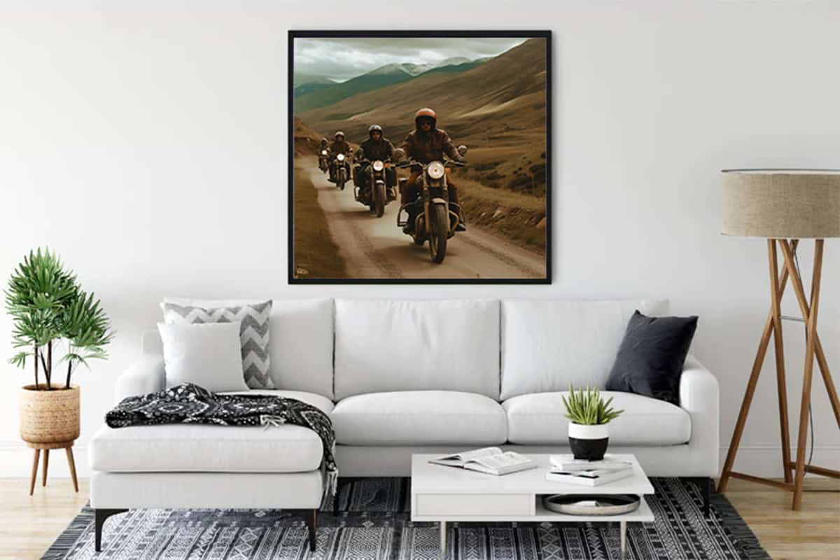 Diamond Painting - Fahrspaß-Garantie - gedruckt in Ultra-HD - Motorrad, Motorräder, Neu eingetroffen, Quadratisch