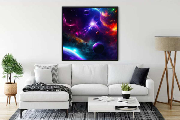 Malen nach Zahlen - Universumserkundung - hochwertige Leinwand - 170523, Neu eingetroffen, Quadratisch, Universum, Weltall