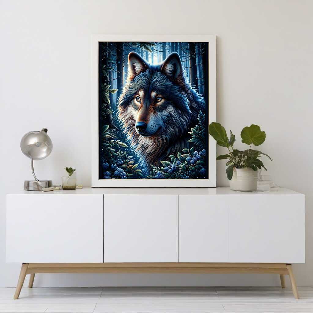 Diamond Painting - Farbimpression liebevoller Wolf
