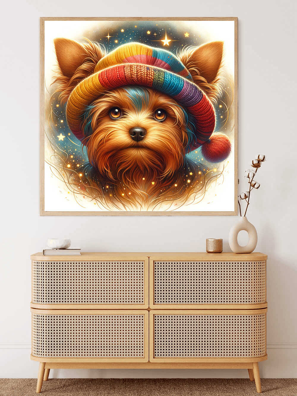Diamond Painting - Yorkshire Terrier mit Hut