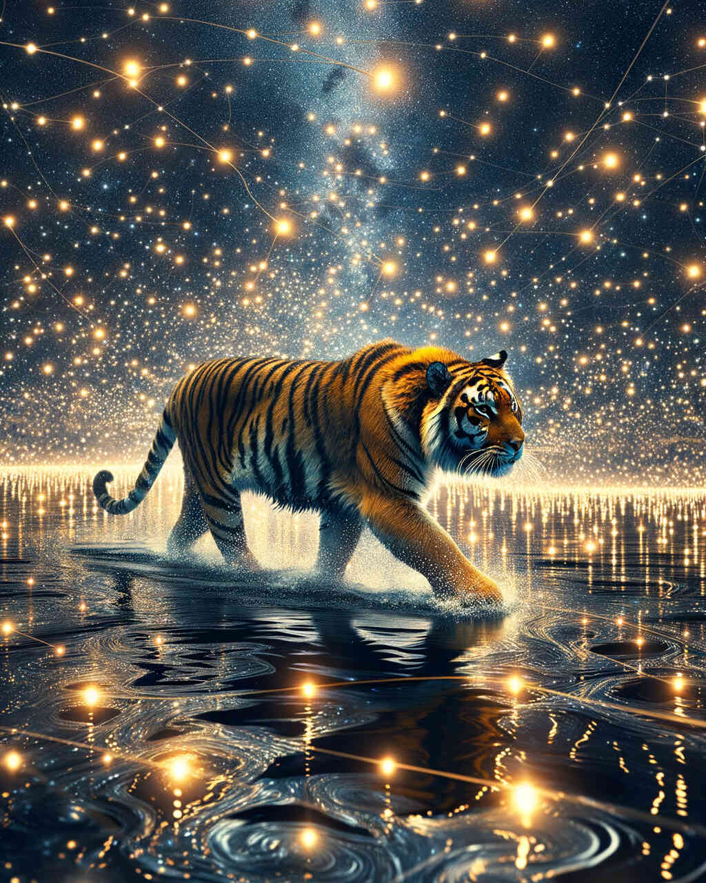 Diamond Painting - Sternenpfade des Tigers