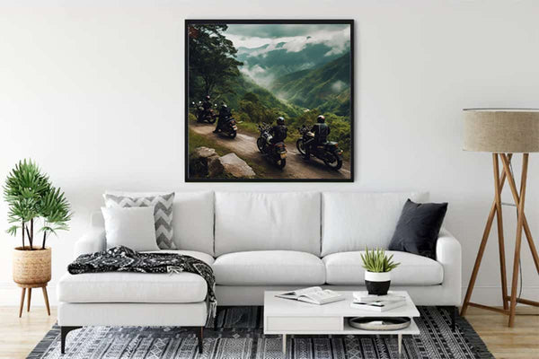 Malen nach Zahlen - Futuristische Fortbewegung - hochwertige Leinwand - 170523, Motorrad, Motorräder, Neu eingetroffen, Quadratisch