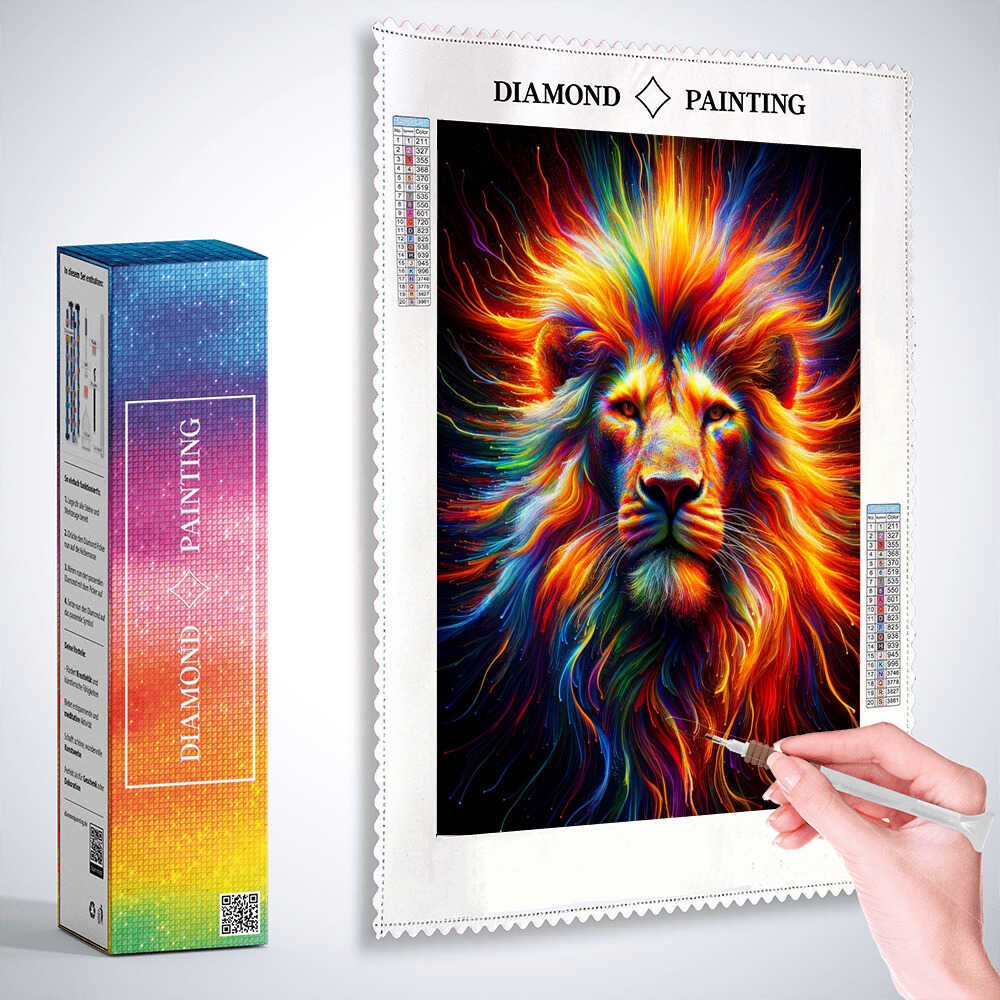 Diamond Painting - Fadenblitz Löwe