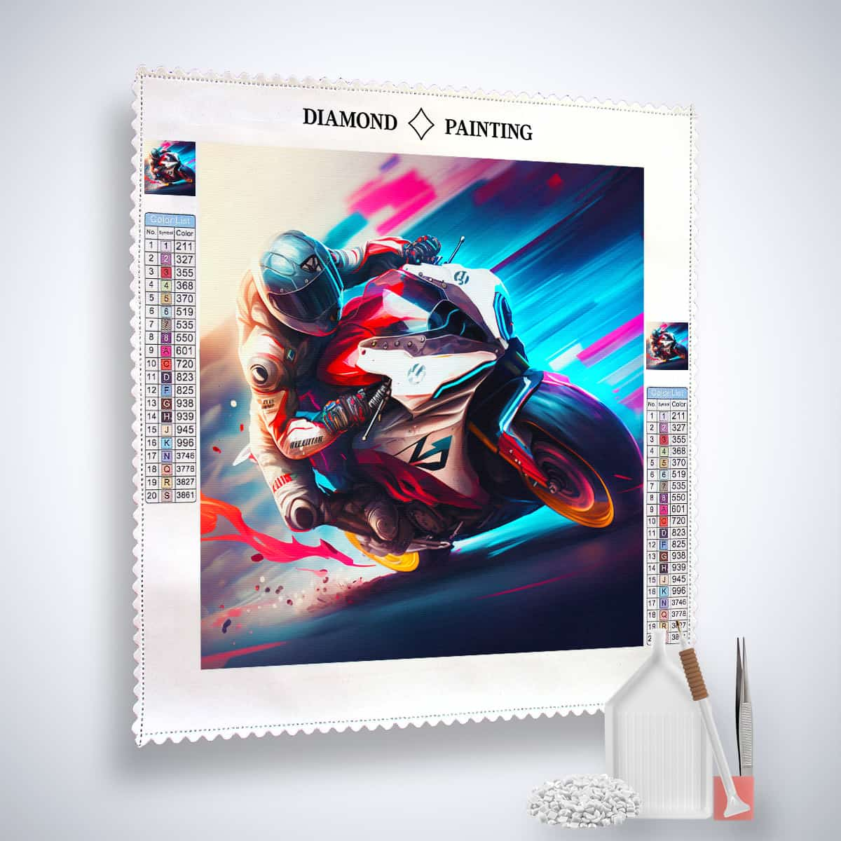 Diamond Painting - Eleganter Tourer - gedruckt in Ultra-HD - Motorrad, Motorräder, Neu eingetroffen, Quadratisch