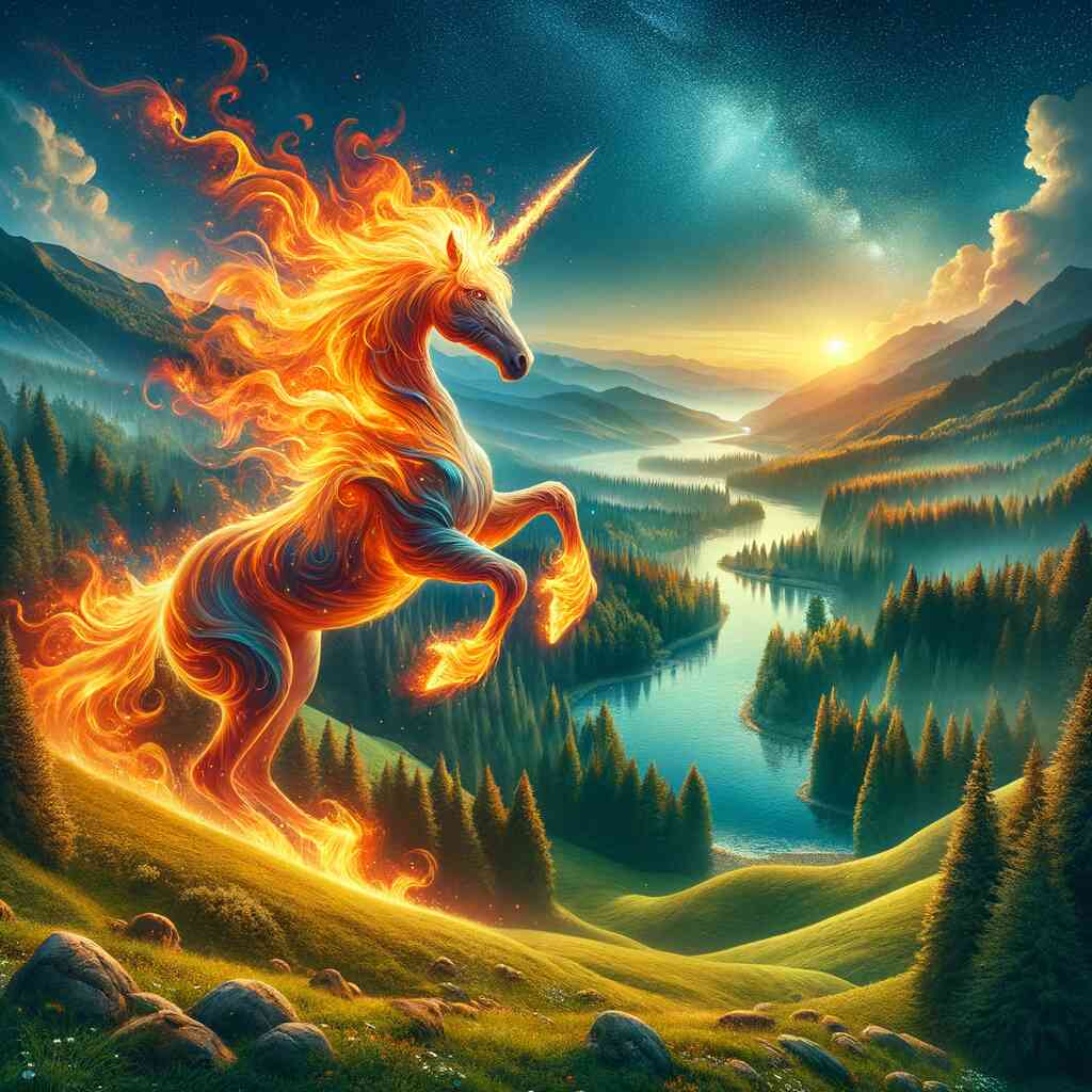 Diamond Painting - Fire Unicorn