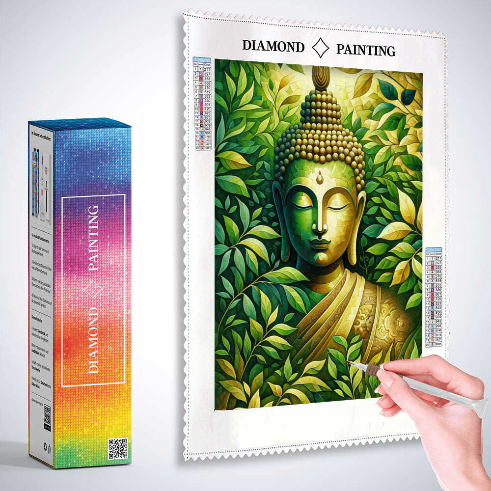 Diamond Painting - Buddha mit Pflanze