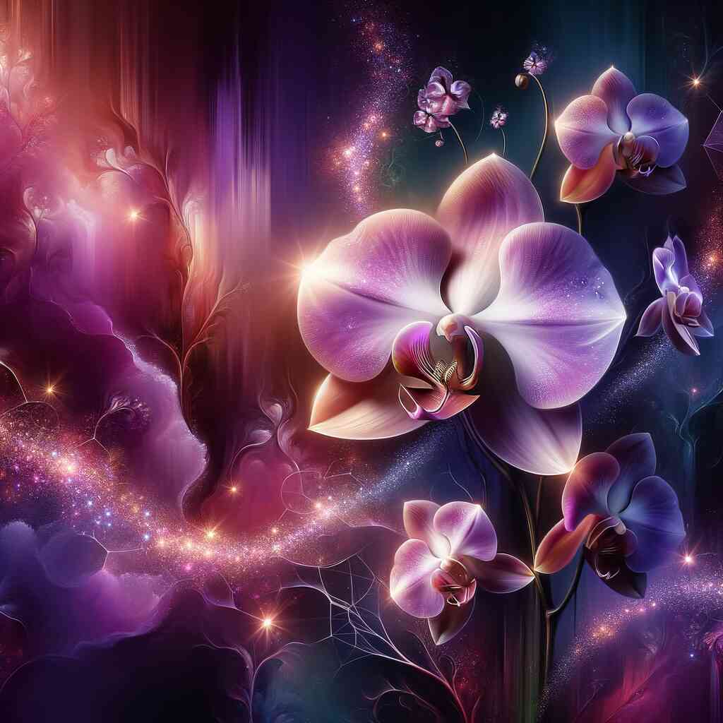 Diamond Painting - Orchideenblüten