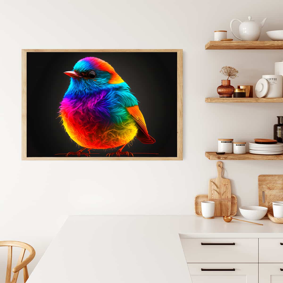 AB Diamond Painting - Neon Wellensittig - gedruckt in Ultra-HD - AB Diamond, Horizontal, Neu eingetroffen, Tiere, Vögel